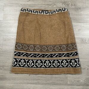 Weekend Max Mara‎ Brown Patterned Knit Skirt